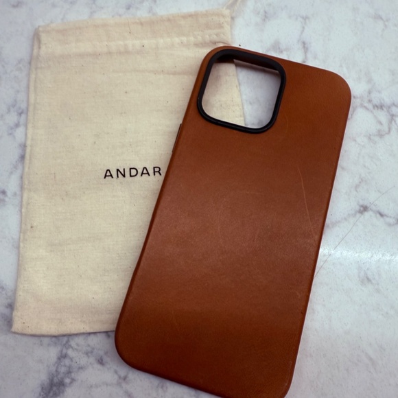 ANDAR iPhone 16 Pro Max Leather Cases in Navy - Picture 2 of 6